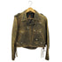 シェビニオン CHEVIGNON 00s W.R.D ヴィンテージ加工 カウレザー クロップド ライダースジャケット Y2K レディース import:M