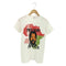 ヘインズ Hanes 90s USA製 シングルステッチ NELSON MANDELA プリント クルーネックTシャツ レディース import:L