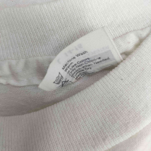 ヘインズ Hanes 90s USA製 シングルステッチ NELSON MANDELA プリント クルーネックTシャツ レディース import:L