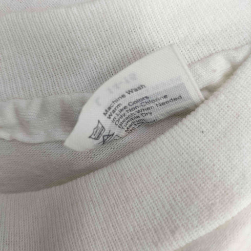 ヘインズ Hanes 90s USA製 シングルステッチ NELSON MANDELA プリント クルーネックTシャツ レディース import:L