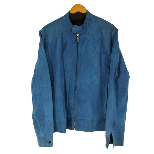 ザラ ZARA 山羊革スエードレザーシングルライダースジャケット メンズ