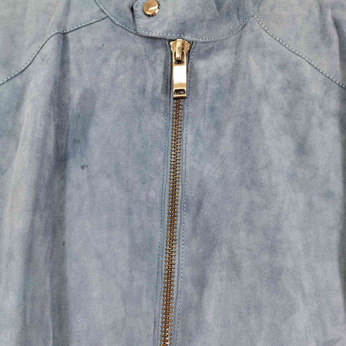 ザラ ZARA 山羊革スエードレザーシングルライダースジャケット メンズ