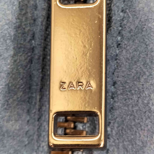 ザラ ZARA 山羊革スエードレザーシングルライダースジャケット メンズ