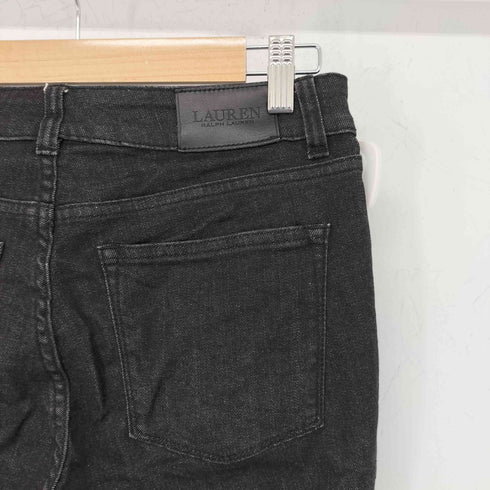 ローレンラルフローレン LAUREN RALPH LAUREN PREMIER STRAIGHT プレミア ストレート ブラックデニム スキニーパンツ レディース JPN:2