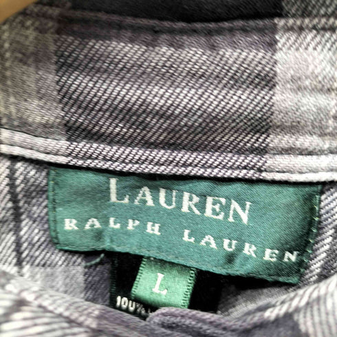 ローレンラルフローレン LAUREN RALPH LAUREN コットン L/S チェック シャツ レディース import:L