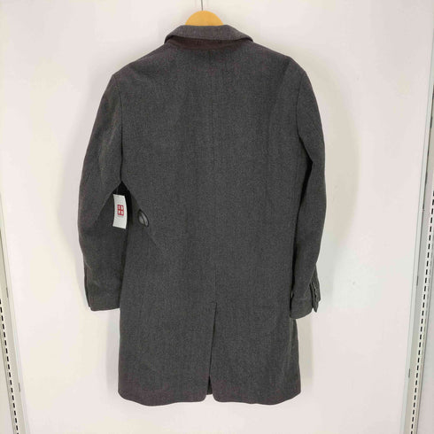 ヒューゴボス HUGO BOSS ウールナイロン混紡 ヘリンボーンチェスターコート メンズ 46