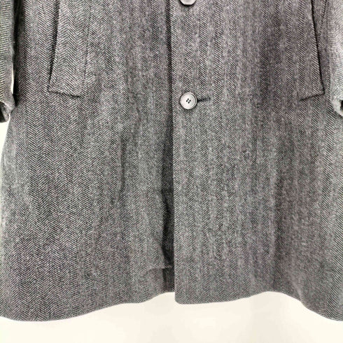 ヒューゴボス HUGO BOSS ウールナイロン混紡 ヘリンボーンチェスターコート メンズ 46