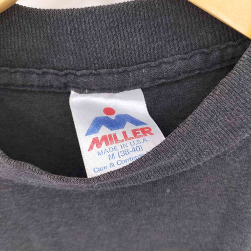 ミラー MILLER 90s USA製 シングルステッチ CIGGER プリント クルーネックTシャツ Y2K レディース import:M