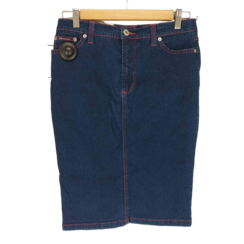 ディーアンドジードルチェアンドガッバーナ D&G DOLCE&GABBANA ピンクステッチデニムスカート レディース 30/44