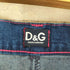 ディーアンドジードルチェアンドガッバーナ D&G DOLCE&GABBANA ピンクステッチデニムスカート レディース 30/44