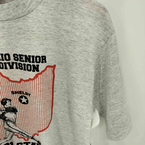 ジャージーズ JERZEES 90s USA製 シングルステッチ スポーツ プリント クルーネックTシャツ メンズ import:L