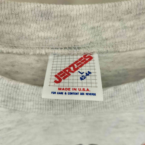 ジャージーズ JERZEES 90s USA製 シングルステッチ スポーツ プリント クルーネックTシャツ メンズ import:L