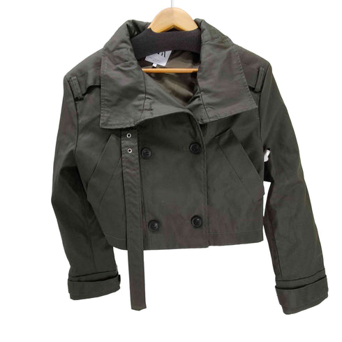 ザラ ZARA 23AW Cropped Waxed Trench Coat クロップド ワックス トレンチコート レディース import:XS