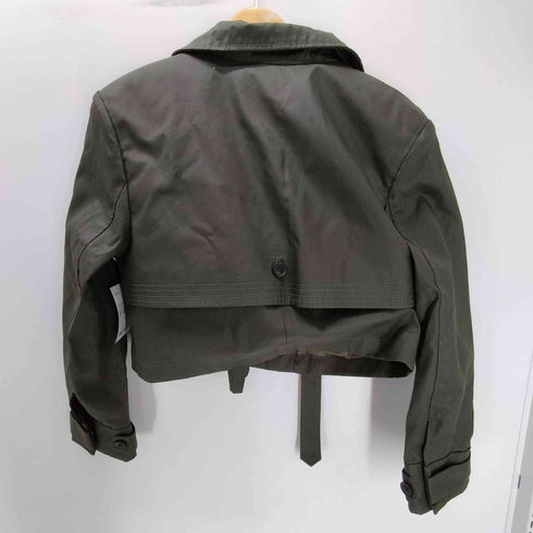 ザラ ZARA 23AW Cropped Waxed Trench Coat クロップド ワックス トレンチコート レディース import:XS