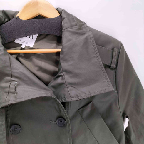 ザラ ZARA 23AW Cropped Waxed Trench Coat クロップド ワックス トレンチコート レディース import:XS
