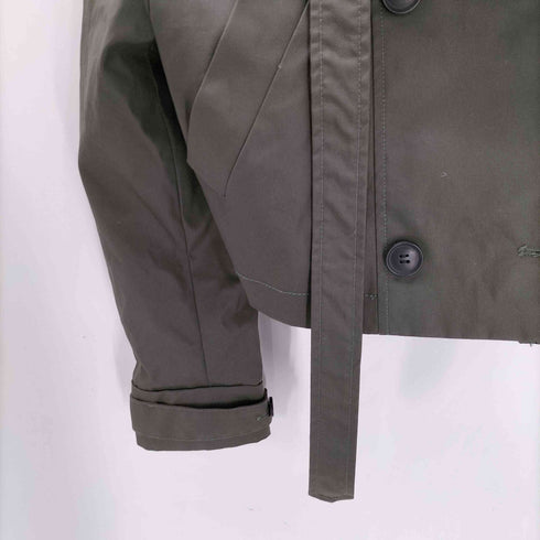 ザラ ZARA 23AW Cropped Waxed Trench Coat クロップド ワックス トレンチコート レディース import:XS