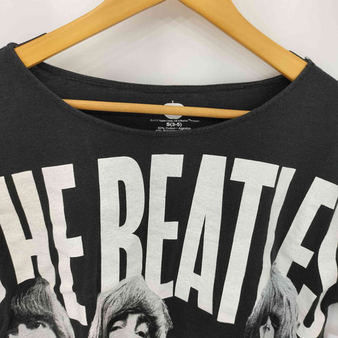 ザビートルズ THE BEATLES ボートネック クロップド バンドTシャツ Y2K レディース import:S