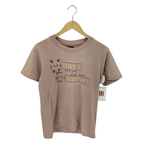 ハーレーダビッドソン HARLEY-DAVIDSON 90s USA製 シングルステッチ 両面プリント クルーネック Tシャツ Y2K レディース import:S
