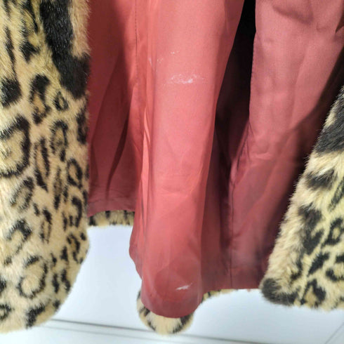 dillard's made in usa レオパードファージャケット メンズ