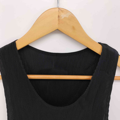 プリーツプリーズイッセイミヤケ PLEATS PLEASE ISSEY MIYAKE 12SS ノースリーブ 裾フリンジ カットソー レディース JPN:3