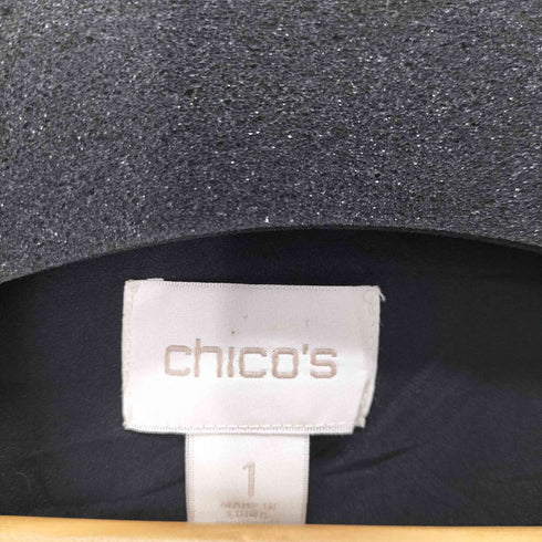チコ CHICOS ゼブラ柄 フェルト ノーカラー ベスト レディース JPN:1
