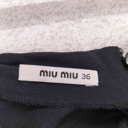 ミュウミュウ miu miu フロントシャーリングベアトップブラウス レディース FR:36