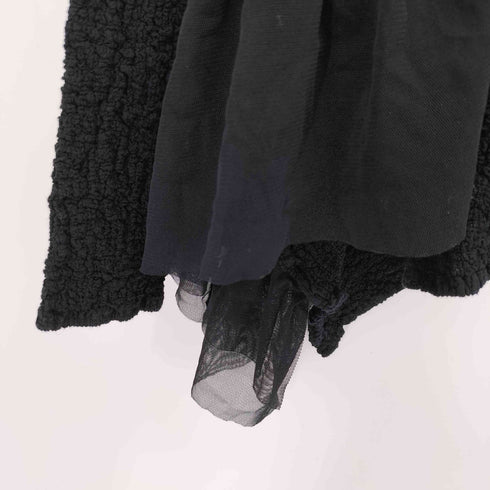 ミー イッセイミヤケ me ISSEY MIYAKE 07AW 襟シフォンデザイン カリフラワー ランダムプリーツ カーディガン レディース