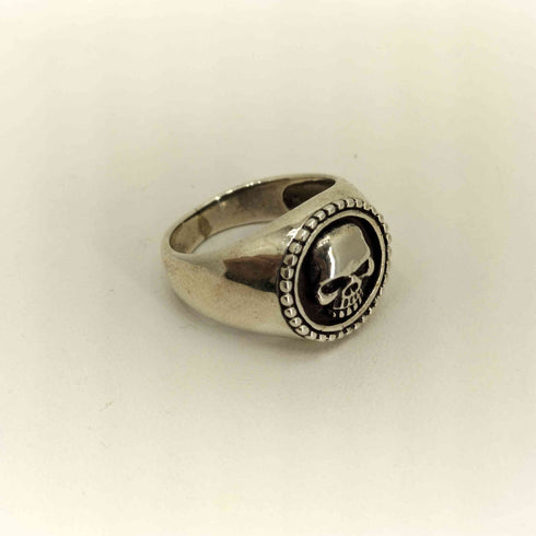 925刻印 スカルデザイン リング メンズ 18号
