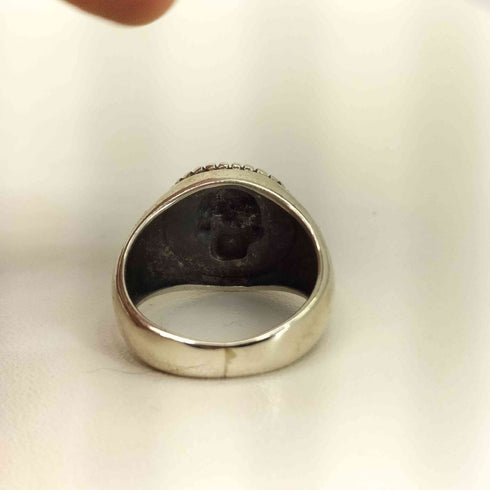 925刻印 スカルデザイン リング メンズ 18号