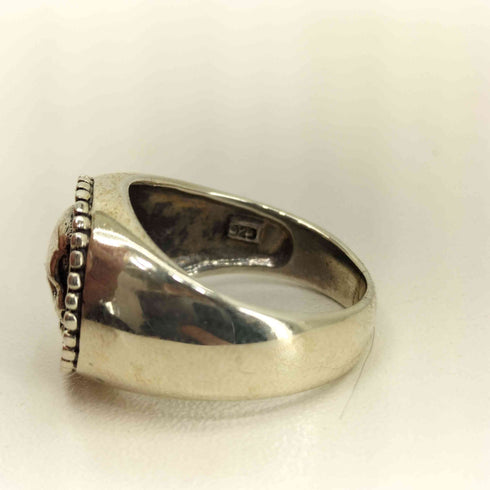925刻印 スカルデザイン リング メンズ 18号