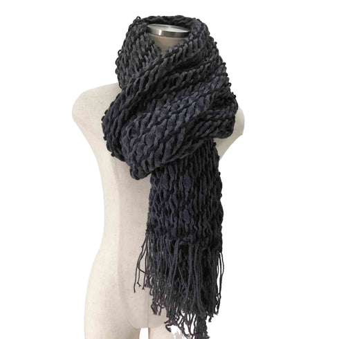 ジョゼフオム JOSEPH HOMME 編み込みフリンジマフラー メンズ