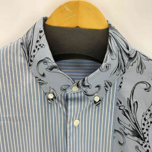 ヴェルサーチ VERSACE HERITAGE FIT 総柄ストライプシャツ メンズ 39