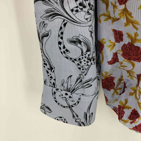ヴェルサーチ VERSACE HERITAGE FIT 総柄ストライプシャツ メンズ 39