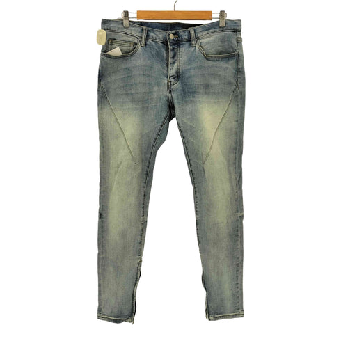 ミニマル mnml 裾ジップ スキニーデニムパンツ メンズ 34