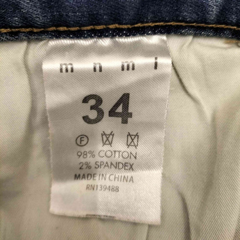 ミニマル mnml 裾ジップ スキニーデニムパンツ メンズ 34