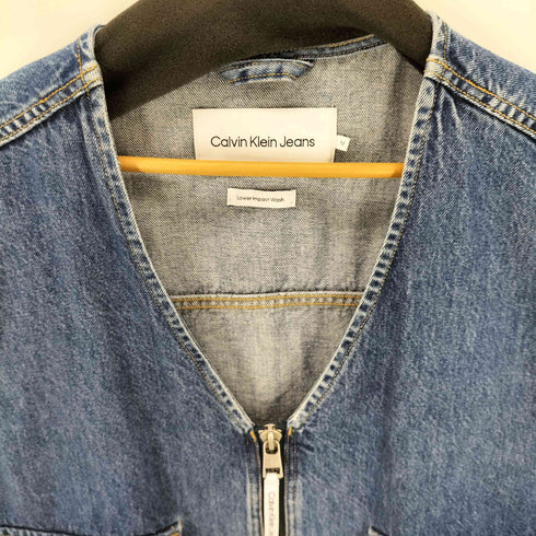 カルバンクラインジーンズ Calvin Klein Jeans ジップアップデニムベスト レディース import:M