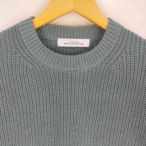 グリーンレーベルリラクシング GREEN LABEL RELAXING SC バルキーCO/AC 畦 クルーネック ニット レディース JPN:M