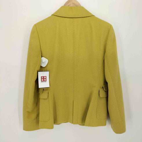 トラサルディ TRUSSARDI アンゴラ カシミヤ 比翼 3B テーラード ジャケット レディース 40