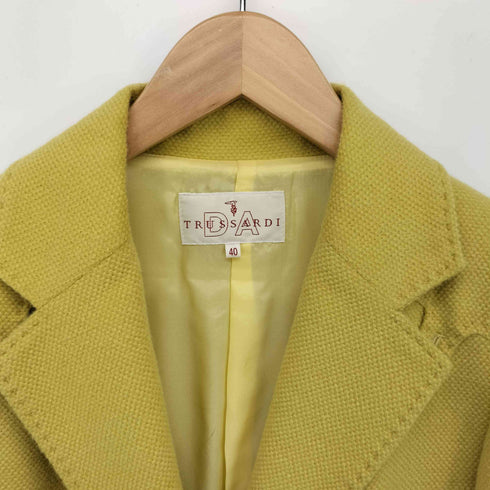 トラサルディ TRUSSARDI アンゴラ カシミヤ 比翼 3B テーラード ジャケット レディース 40