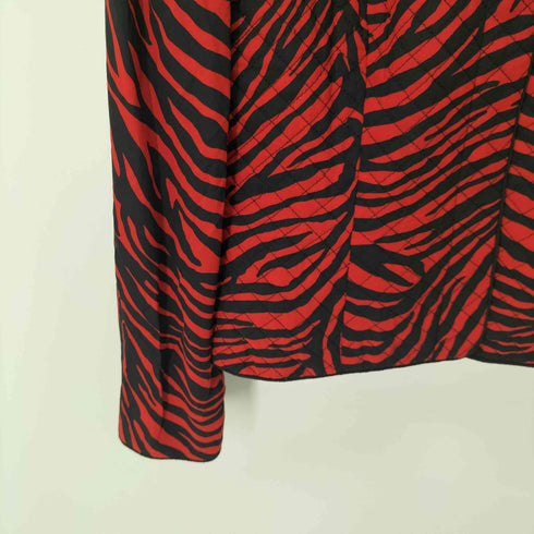 MAGGY LONDON シルク タイガーストライプ キルティングジャケット レディース UK:6