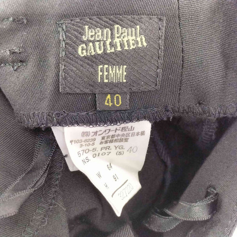 ジャンポールゴルチエフェム Jean Paul GAULTIER FEMME レーヨン混 ボタンフライ ウール スラックス レディース 40