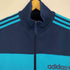 アディダス adidas 00S 黒タグ トレフォイルロゴ プリント スリーライン ハイネック トラックジャケット ジャージ メンズ import:M