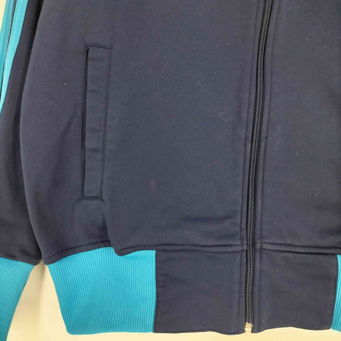 アディダス adidas 00S 黒タグ トレフォイルロゴ プリント スリーライン ハイネック トラックジャケット ジャージ メンズ import:M