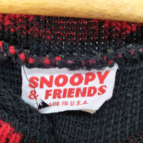 made in USA vintage knit sweater キャラクターニット メンズ