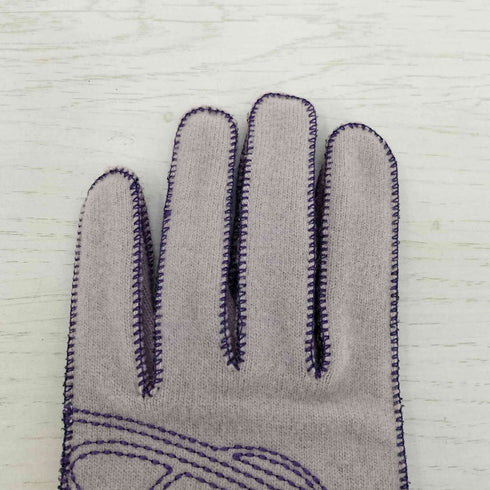 ヴィヴィアンウエストウッド Vivienne Westwood オーブ ステッチ ロゴ刺繍 リブニット 手袋 レディース