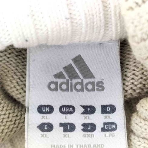 アディダス adidas 00s ロゴ刺繍ハーフジップニット メンズ JPN:XL