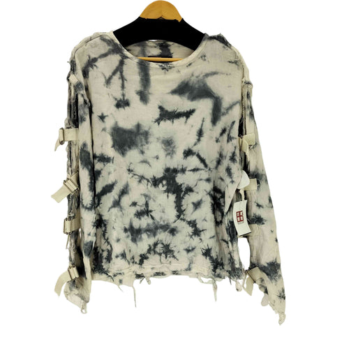 PINK&BLACK タイダイアームベルテッドL/Sカットソー メンズ