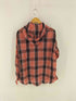 ジョンローレンスサリバン JOHN LAWRENCE SULLIVAN CHECKED CUPRA HOODED SHIRT メンズ JPN:46