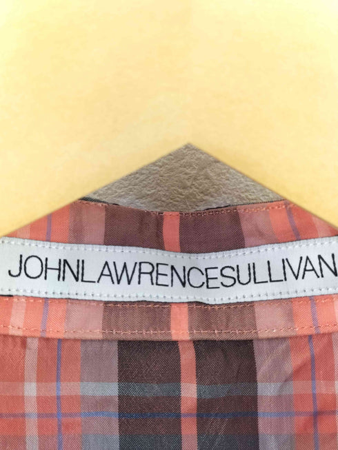 ジョンローレンスサリバン JOHN LAWRENCE SULLIVAN CHECKED CUPRA HOODED SHIRT メンズ JPN:46
