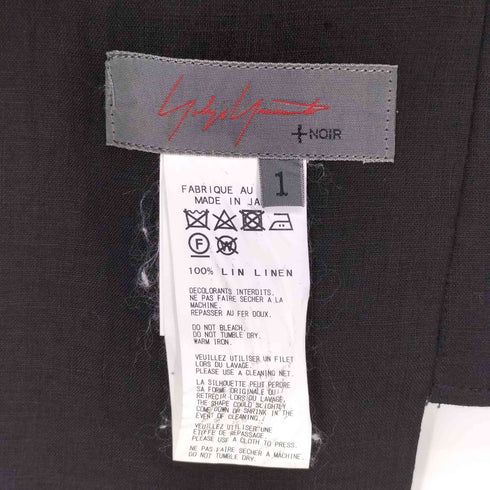 ヨウジヤマモトプリュスノアール YOHJI YAMAMOTO+NOIR 17SS リネン 100 変形 デザイン L/S シャツ レディース JPN:1